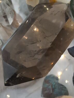"Angel Wing" Citrine Smokey Quartz Natural Diamond Double Terminated